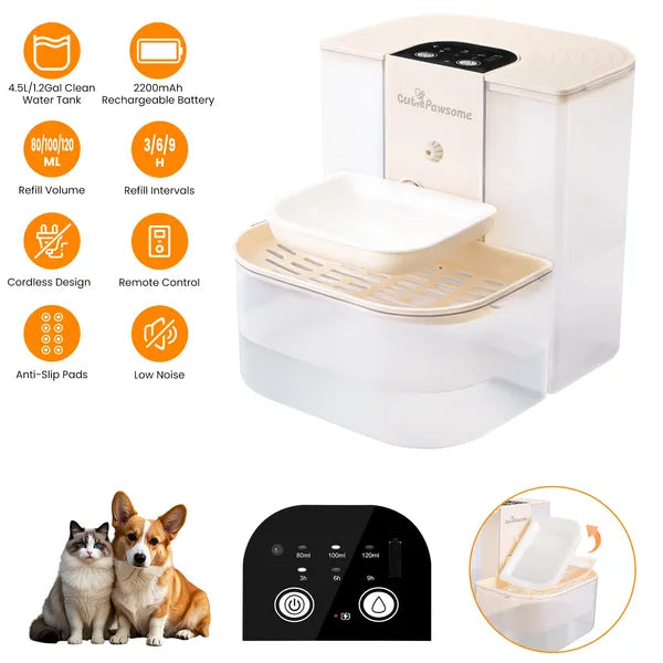 Smart Pet Water Fountain 4.5L – Automatic Drinking Dispenser