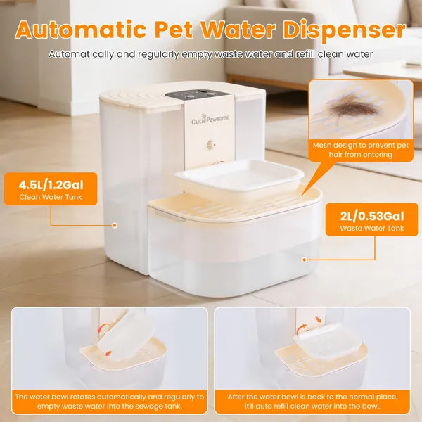 Smart Pet Water Fountain 4.5L – Automatic Drinking Dispenser